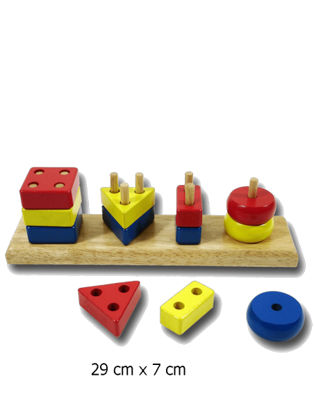 4 Shapes with 3 Colors (12 pieces)