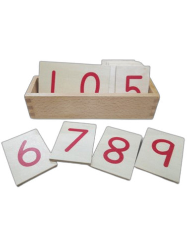 Wooden Number Cards w/ Box (1-10)- Small