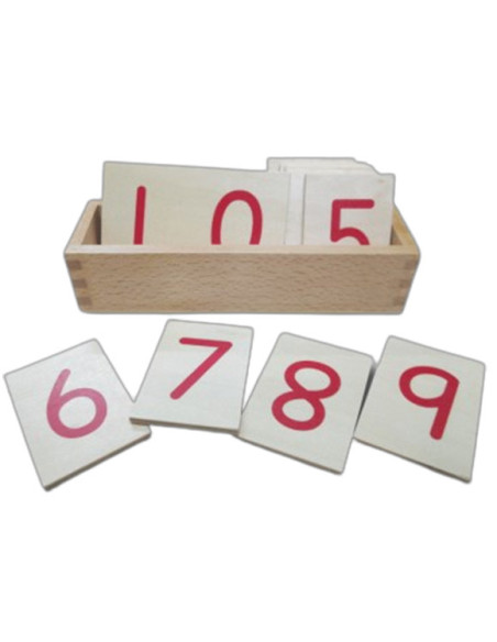 Wooden Number Cards w/ Box (1-10)- Small