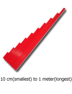Long Red Rods, Montessori Materials, Educational tool