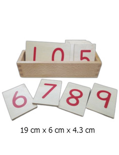 Wooden Number Cards w/ Box (1-10)- Small