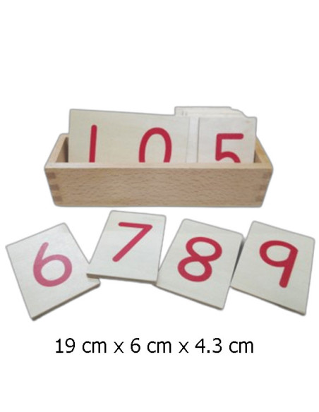 Wooden Number Cards w/ Box (1-10)- Small