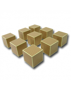 9 Wooden Thousand Cubes