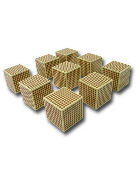 9 Wooden Thousand Cubes 9 Wooden Thousand Cubes