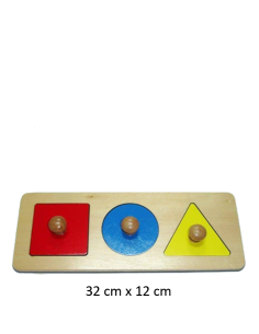 Puzzle w/ 3 Shapes of 3 Colors