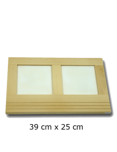 Metal Insets Wooden Tracing Tray