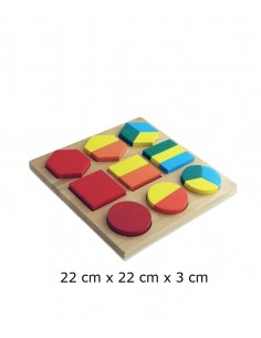 Geometric Shapes Fraction Puzzle