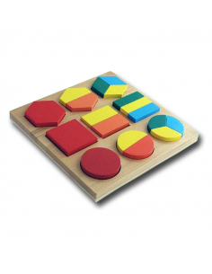 Geometric Shapes Fraction Puzzle 2