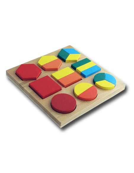 Geometric Shapes Fraction Puzzle Geometric Shapes Fraction Puzzle